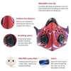 Masker pernapasan olahraga yang dapat disesuaikan dengan filter untuk bersepeda
